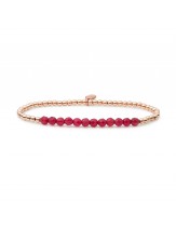 Sparkling Jewels SBRG-GEM39-3MM-LINE red jade